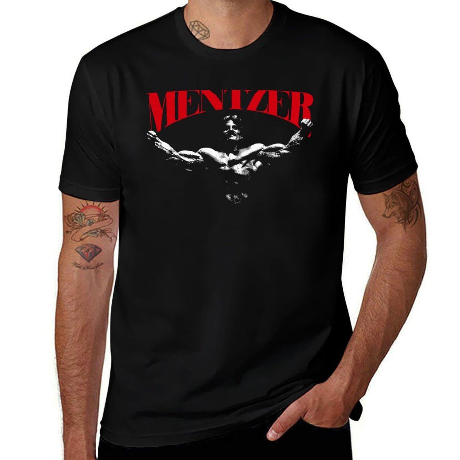 Mike Mentzer T-Shirt Fitnessstudio Kleidung T-Shirt Mann T-Shirt Baumwolle T-Shirts für Mann Baumwolle Lustiges T-Shirt - Herren Sommer Baumwolle Grafik T-Shirt L bunt