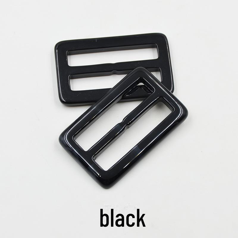 Gürtelknopfschnalle aus Harz für Herren- und Damenmäntel, Windjacken, Rucksäcke und Gürtel – verstellbares Accessoire Inner diameter 3 cm schwarz