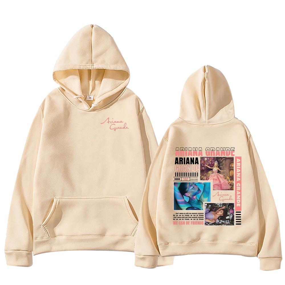 Ariana Grande Hoodies Glinda Die Gute Böse Pullover Männer Frauen Niedliche Kleidung Übergroßes Sweatshirt Neu Langarm Mode Kapuzenpullover XS khaki