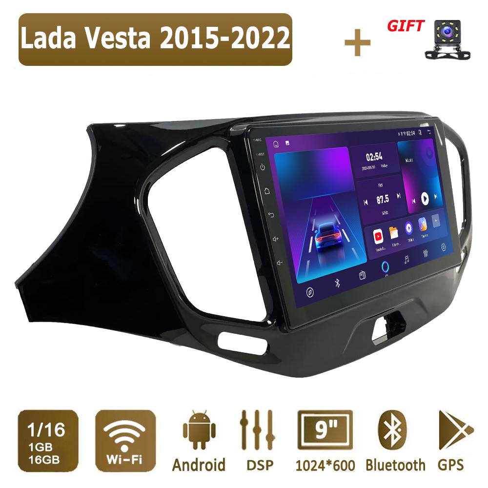 Android Carplay Autoradio für Lada Vesta 2015-2022 Multimedia-Player Head Unit Stereo GPS-Navigation BT WIFI 4 + 64GB 1+16GB