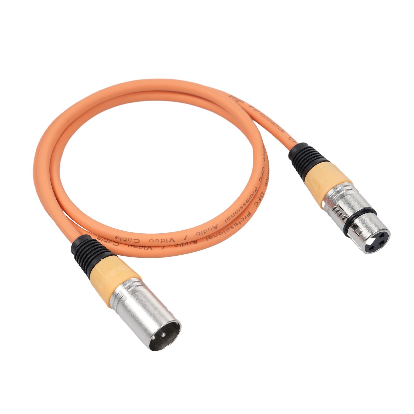 1Pack 3 Pin Dmx Kabel Männlich Weiblich XLR Patch Kabel DMX512 Signal Kabel Mikrofon Kabel XLR Kabel orange