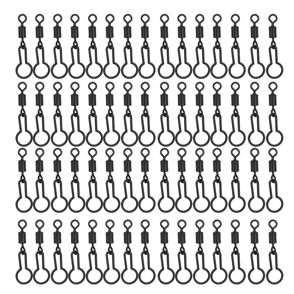 60 stücke 2,8 cm/1,1 in Karpfen Angeln Wirbel für Anschluss PVA Mesh Tasche Angeln Zubehör Terminal