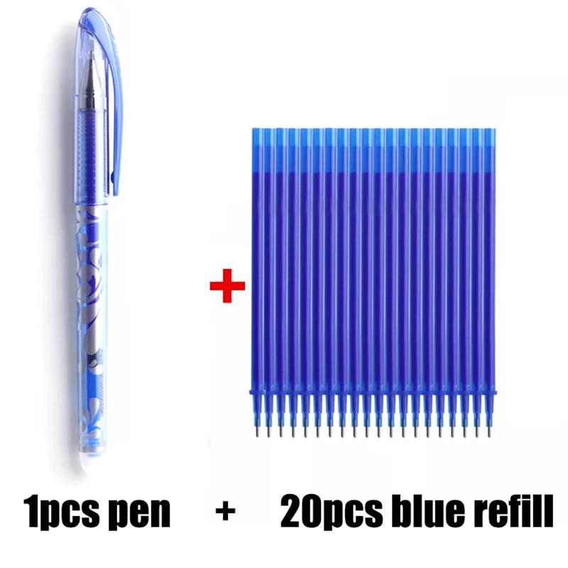 Gelschreiber, süßer Radiergummi, magisches Gelschreiber-Set, für Schule, Büro, Schreibbedarf, Studenten-Briefpapier, Schulbedarf blau