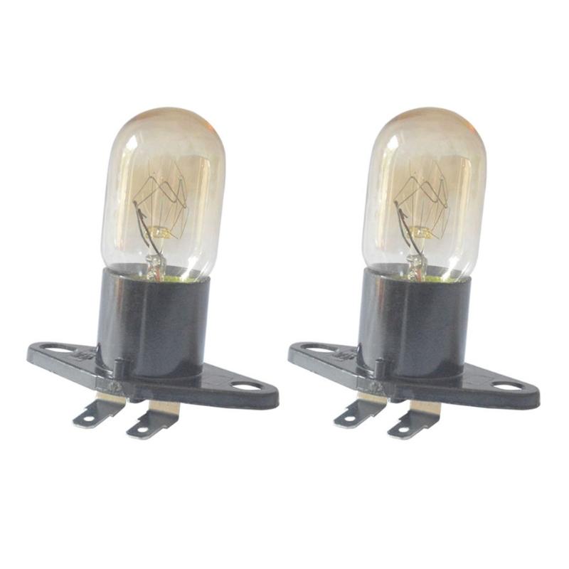 2 Stück Universelle Glühbirne Ersatz 20W 2A 250V Mikrowellenherd Kühlschrank Glühbirne mit Sockel Küchenzubehör 1