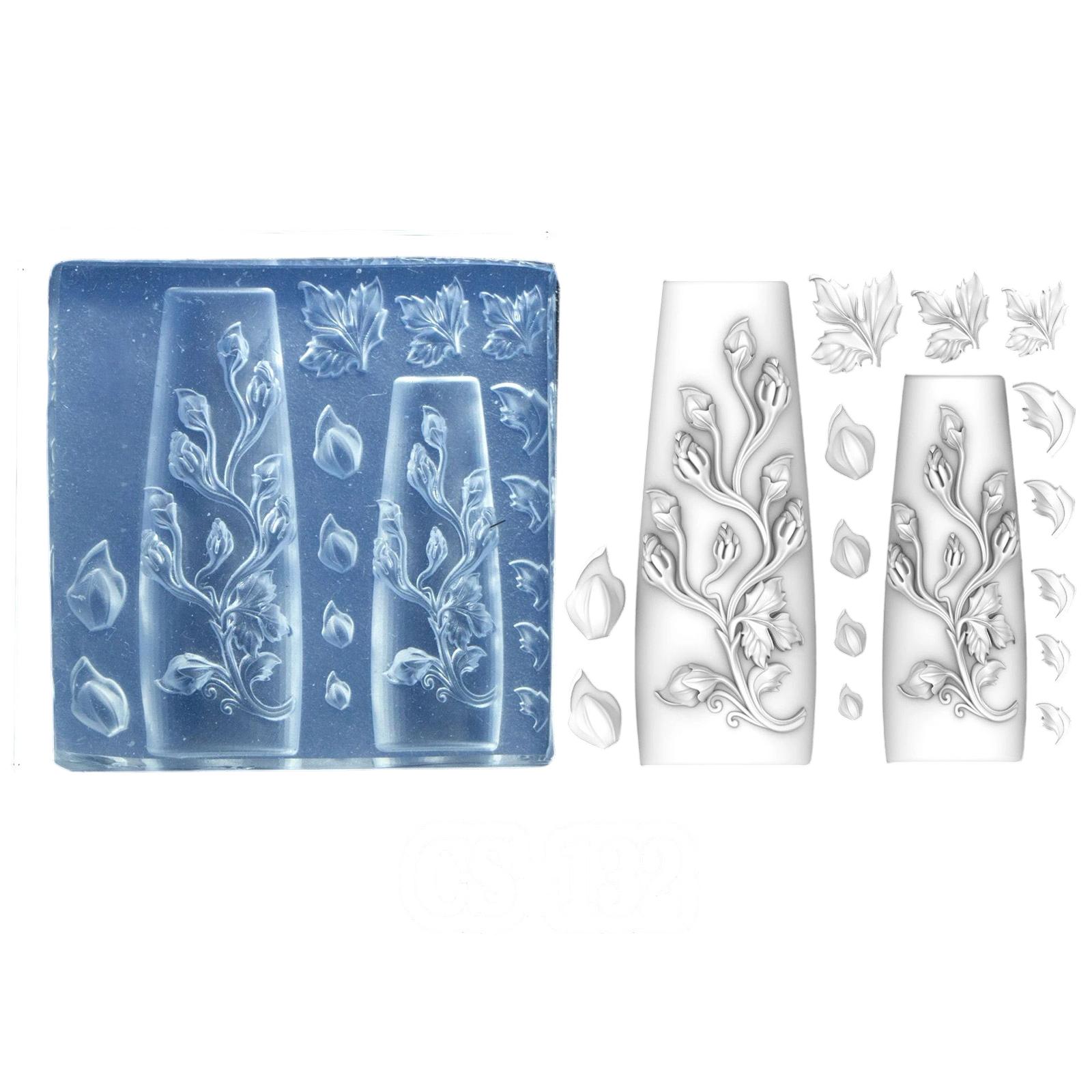 3D Schnitzblume Nagelkunst Form Silikonvorlage für DIY Florale Resin Designs und Kreative Nageldekorationen 132