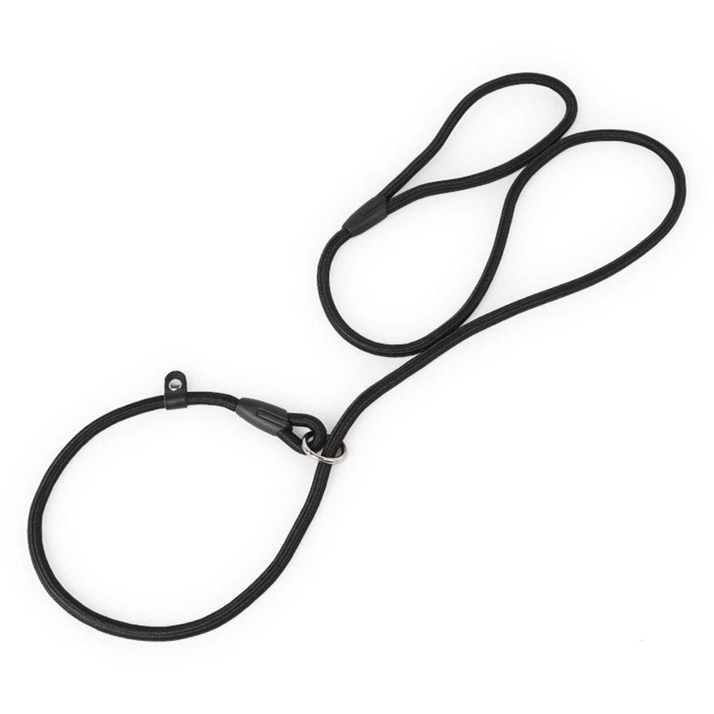Hundeleine, Schlupfketten, Halsbandleinen, starkes, strapazierfähiges Nylonseil, kein Ziehen, Trainingsleine für kleine Hunde, Welpen, Zugseil L size 1.0cm x 130cm