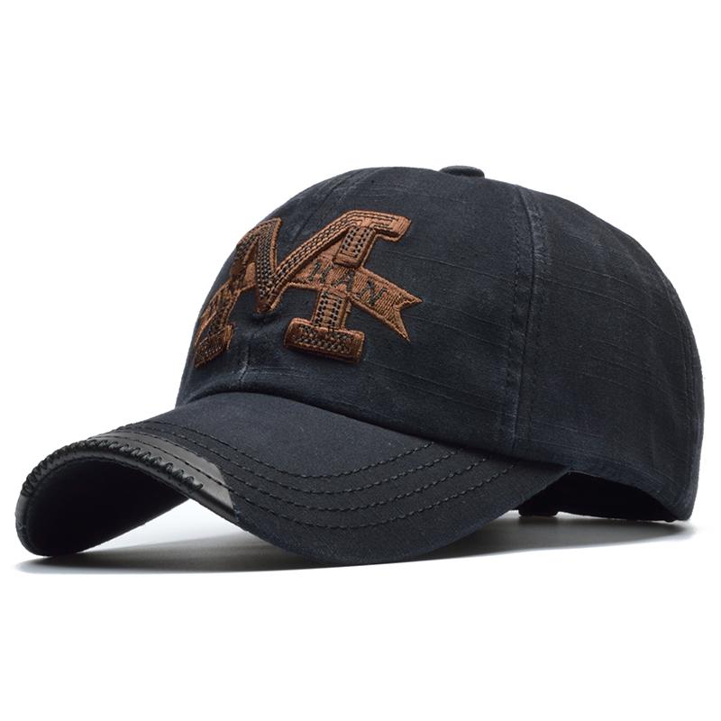 [NORTHWOOD]M Brief Baseball Cap Männer Frauen Snapback Caps Baumwolle Sommer Cap Dad Cap Trucker Hut 55-60cm schwarz