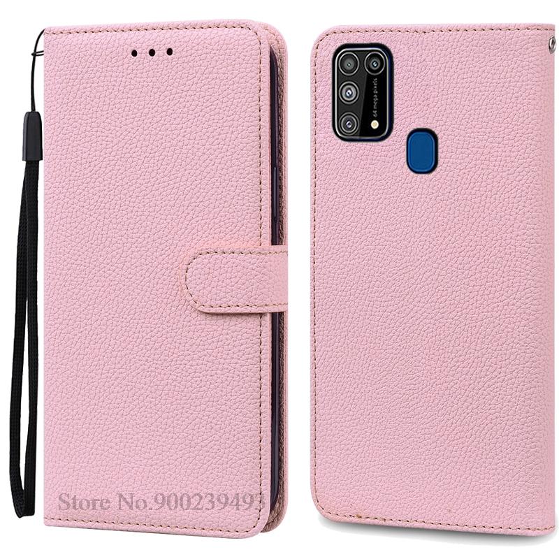M31 Hülle für Samsung Galaxy M31 Hülle Silikon Leder Flip Wallet Hülle für Samsung M31 Handyhülle M 31 M315F Cover Coque Fundas Samsung M31 (M315F) rosa
