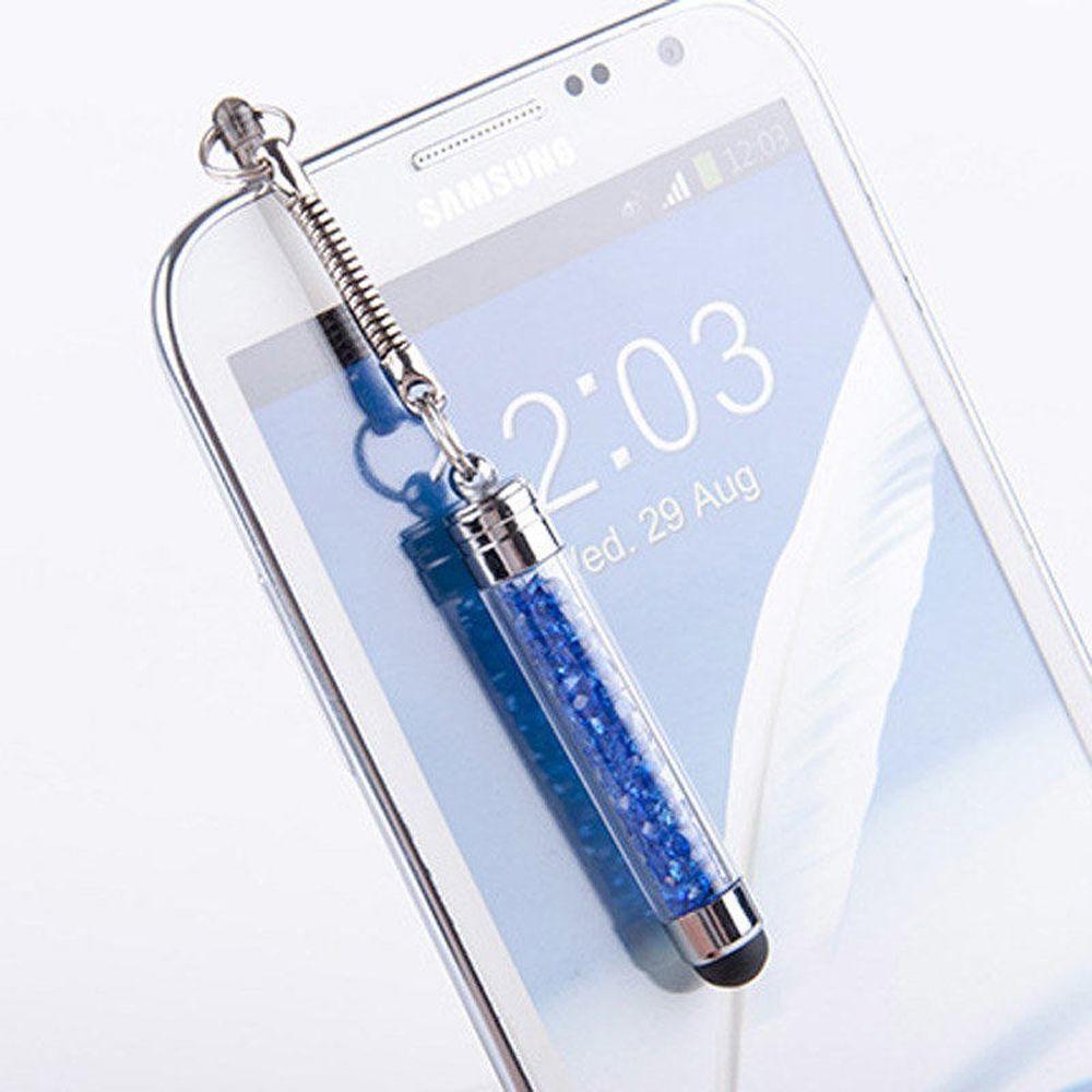 Diamant Kristall Stylus Touchscreen Stift Stylus 3,5mm Staub Stecker Kappe 2 in 1 Für iPhone Tablet Android Telefone stifte Stift