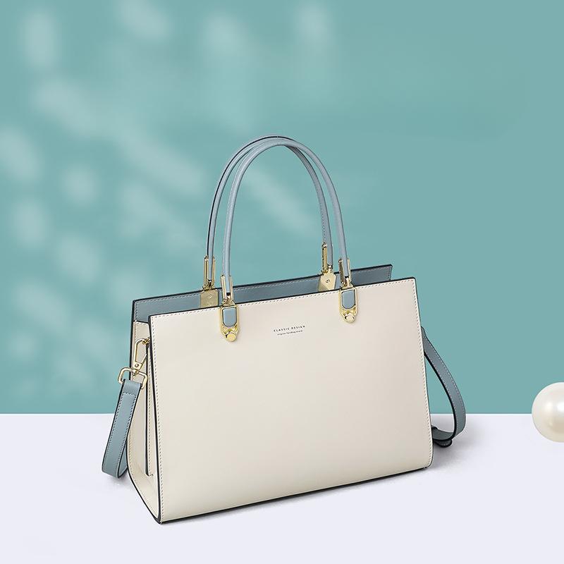 Handtaschen für Damen Neue Echte Leder Damen Tasche High-End Mittleren Alters Crossbody Muttertasche Atmosphärische Hochzeitstasche white