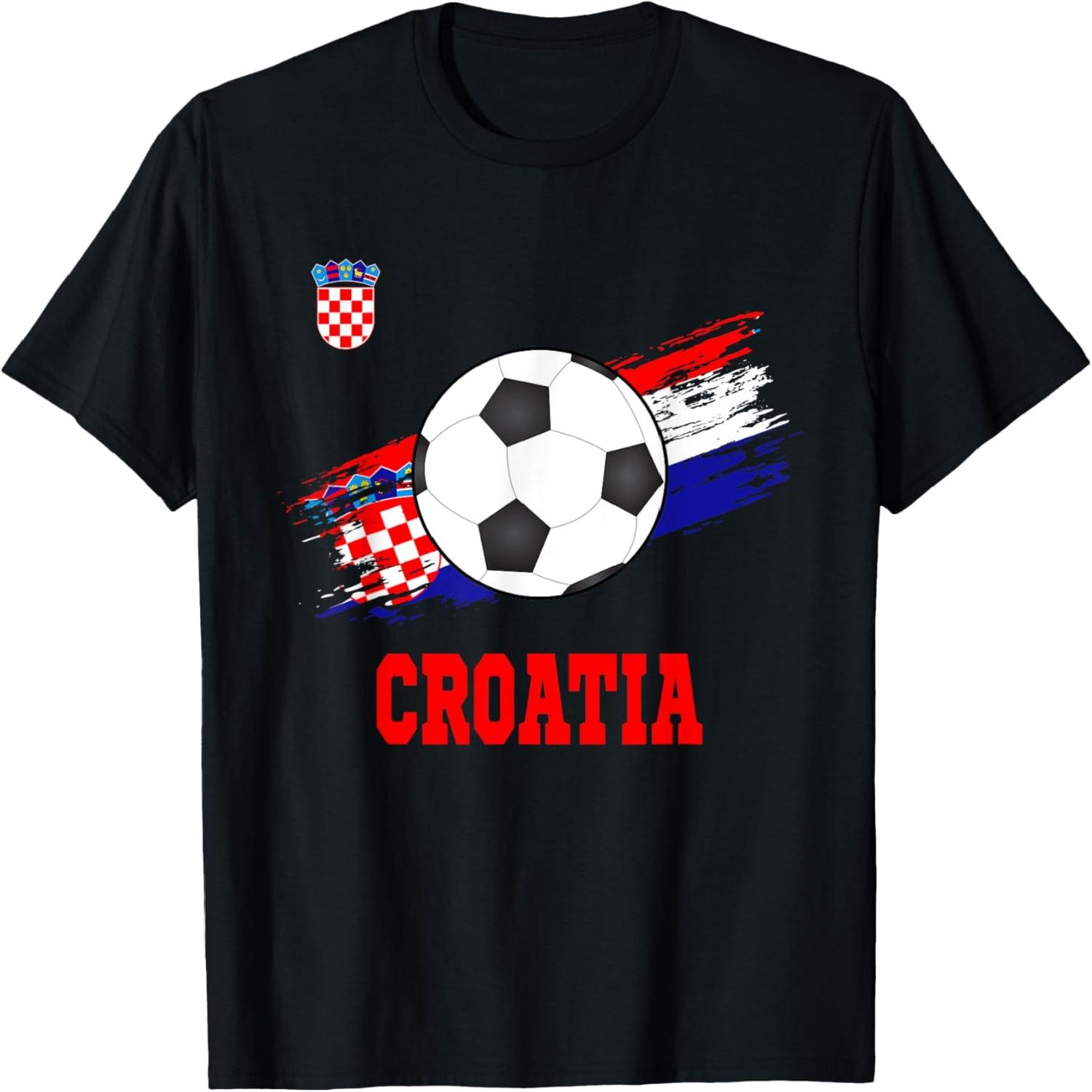 Kroatien Fußball Kroatischer Fußball Kroaten Futbol T-Shirt M bunt