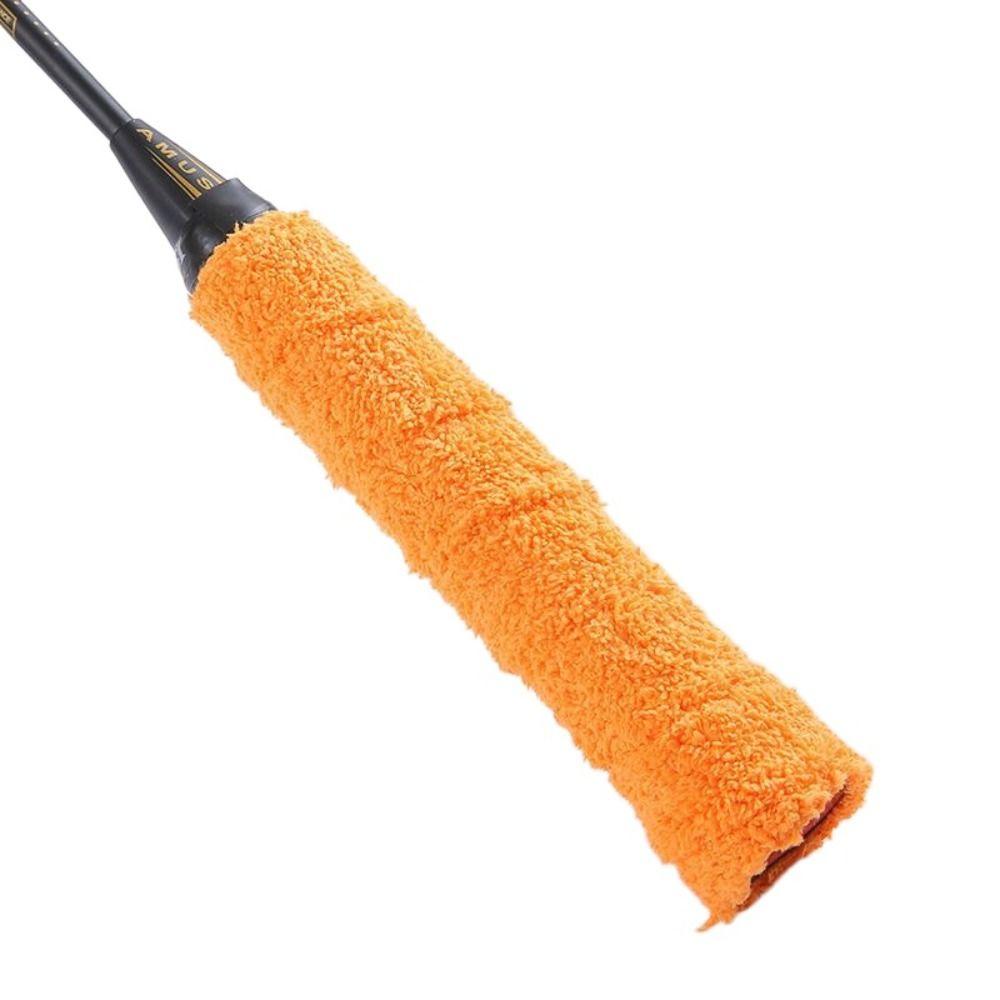 Schweißabsorbierendes Over Grip Schweißband Atmungsaktives Anti-Rutsch-Handtuch Badminton Grip Angelrute orange