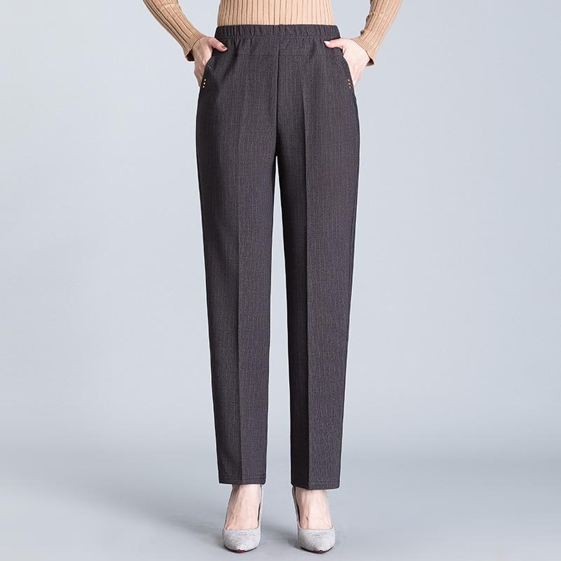 XL-8XL Oversize Casual Hosen Frauen Lange Lose Hosen Hight Taille Frauen Neue Frühling/herbst Hosen Weibliche Stretch Hosen 2XL grau
