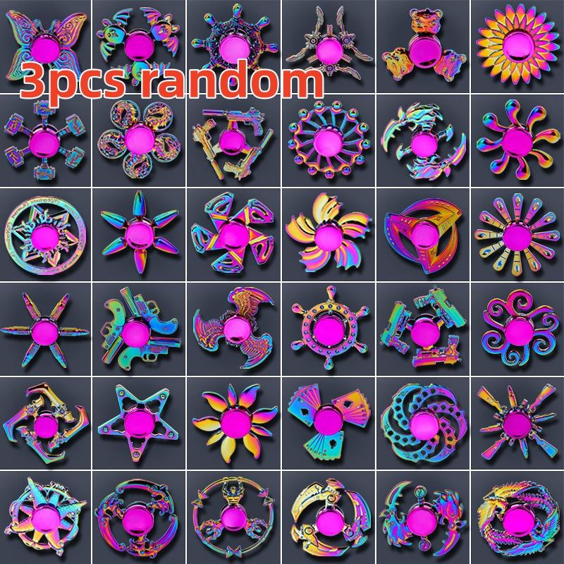 Neuer Metall Regenbogen Farbverlauf Fidget Spinner R188 Stummes Lager EDC Hand Fingerspitzen Kreisel Anti-Angst Spaß Kinder Erwachsenen Spielzeug