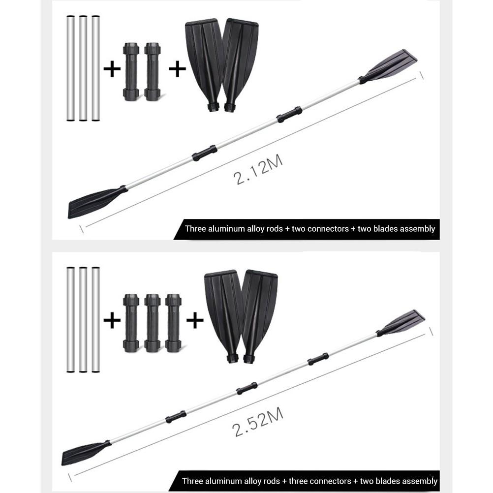 Abnehmbare Paddel, Paddel aus Aluminiumlegierung, verstärkte Aluminiumpaddel für Schlauchboote, Kajaks und Gummiboote. schwarz