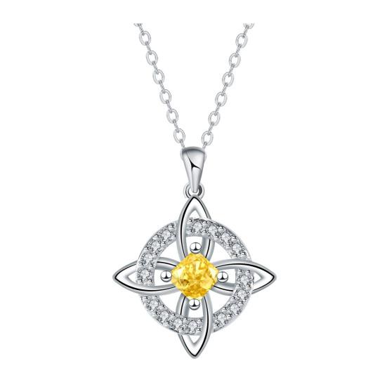 Keltischer Knoten Halskette Hexenknoten Geburtsstein Halskette Funkelnde Keltische Symbol Halskette Wicca Spiritueller Schmuck Geschenk für Frauen Mutter Ehefrau Freundin November