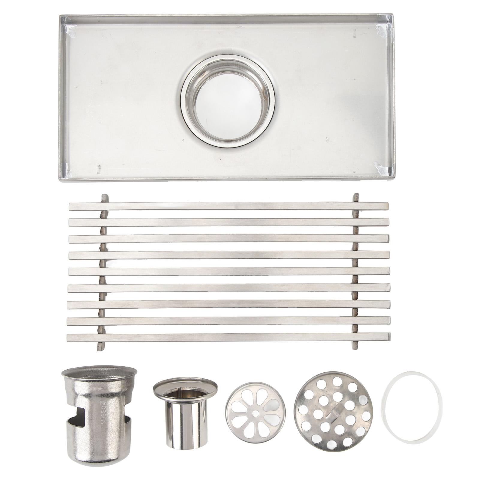 304 Edelstahl Linear Dusche Ablauf Verdickt Verlängert 8 Zoll Linear Dusche Ablauf 20x10CM für