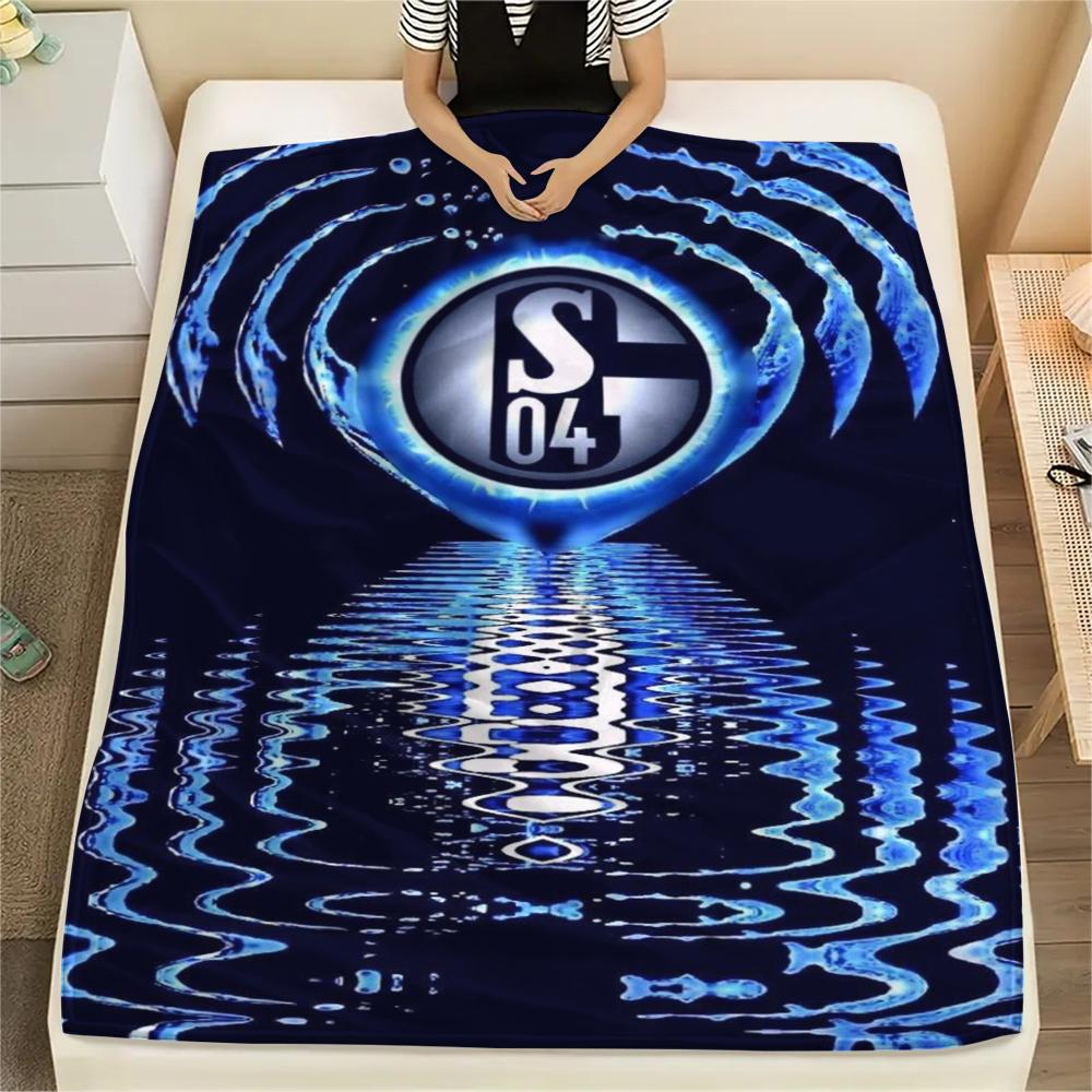 1 Stück Schalke 04 Aufdruck Flanelldecke, Hohe Qualität, Bequem für alle Jahreszeiten, Heimdekoration, Wärme und Komfort, Perfekt für Weihnachtsgeschenke147 130cm x 150cm