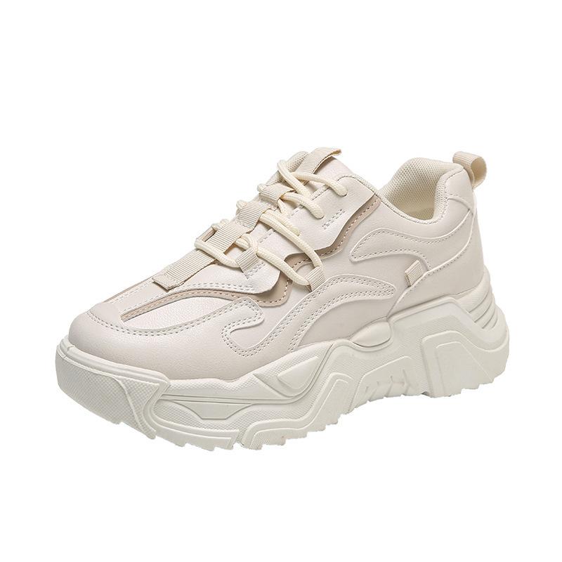 Plateau Dad Schuhe Damen Herbst und Winter Neue Weiße Schuhe Retro Muffinsohle Trendiger Lässiger Sportlicher Stil Damen Schuhe Trendig 40