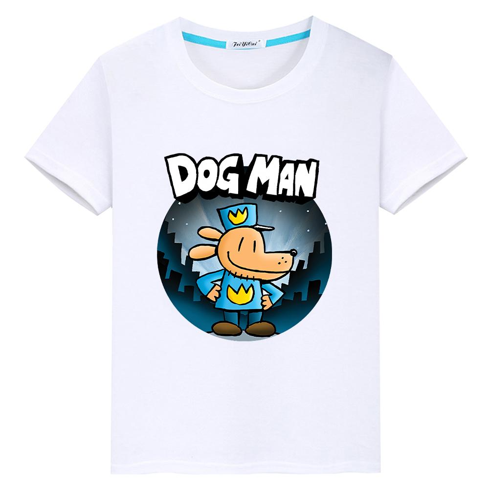T-Shirt für Kinder Jungen 10 Jahre Hund Mann Kleinkind Mädchen Kleidung 100% Baumwolle Anime Kurze Kawaii Tops Stolz T-Shirt Y2k Kinderkleidung Mädchen 100 weiß
