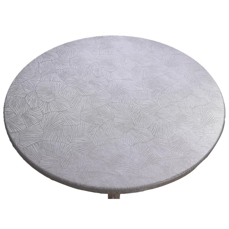 Restaurant Haushalt Runde Tischdecken Outdoor Plattenspieler Tisch Abdeckung Wasserdicht Ölbeständig Waschbar Einfarbig Tischdecken 70cm grau