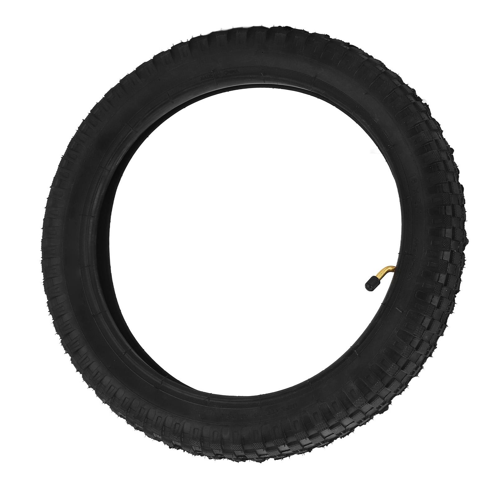 16x2.4 Dirtbike-Reifen Gummi Rutschfest Innen-Außenreifen Ersatz Kinderfahrradreifen black