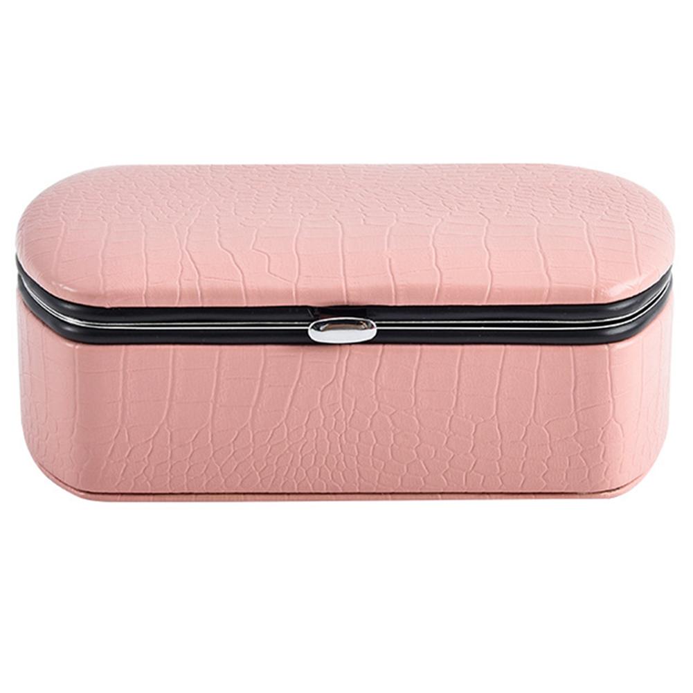 Mini-Schmuck-Organizer, Reise-Schmuck-Organizer, Reißverschluss-Etui, Schmuckschatulle für Ohrringe, Halsketten, Ringe, tragbare Schmuckschatulle, Lederaufbewahrung
