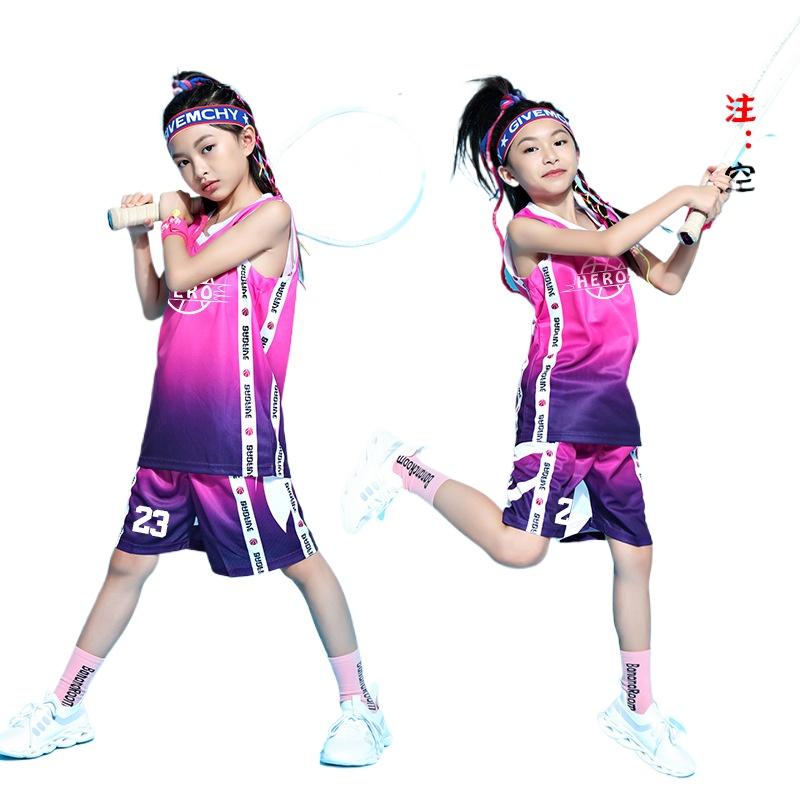 Kinder Basketball Trikot Set Jungen und Mädchen Sommer Trikot Personalisiertes Sport Trainings Trikot Kindergarten Trikot 7XL