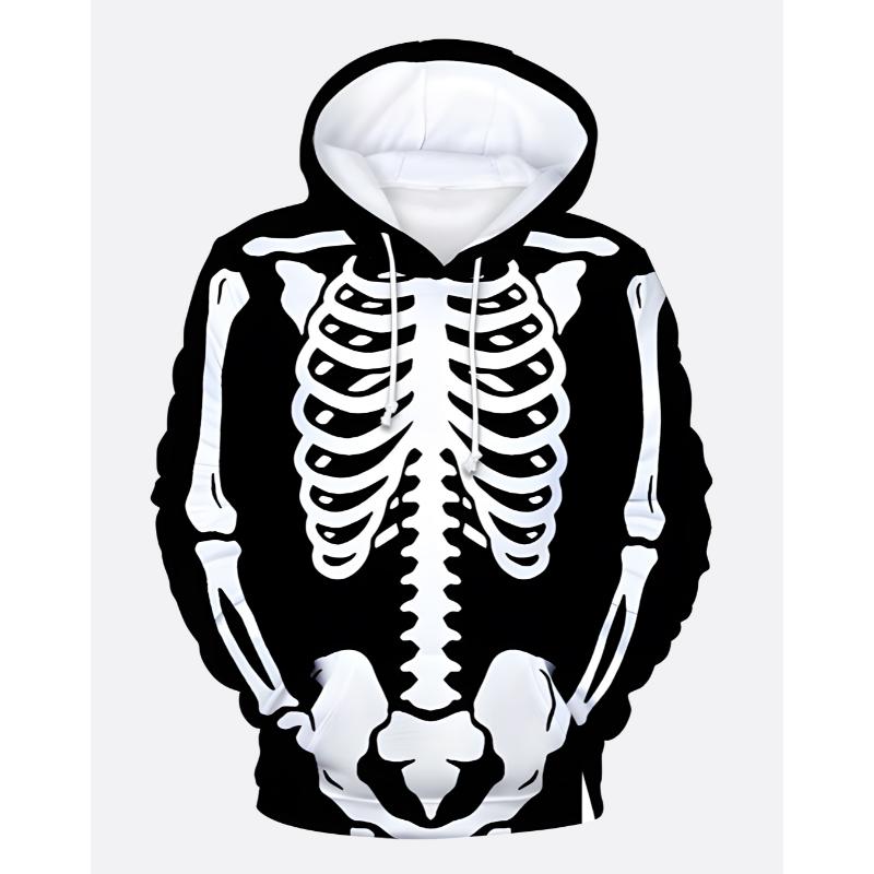 Halloween Schädel Hoodie 3D Gedruckt Herren- und Damen-Gruselige Streetwear Hoodie Pullover Hoodie Kinderbekleidung M