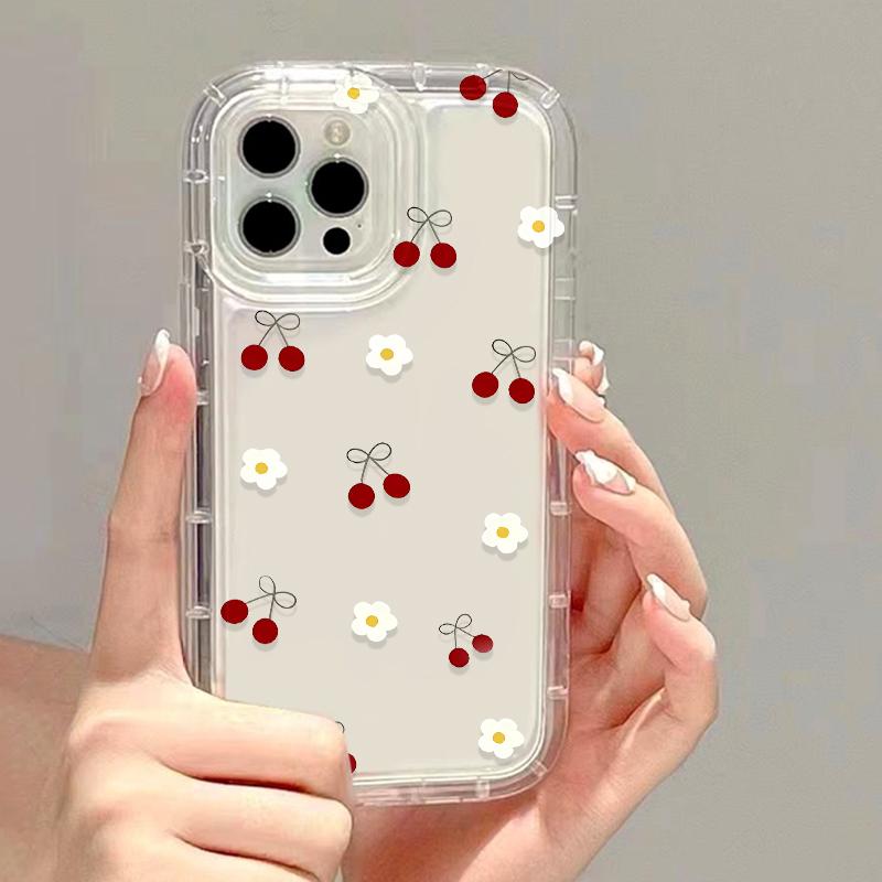 Erdbeerhase Handyhülle für iPhone 13 Hülle iPhone 15 11 12 14 16 Pro Max XR XS X 6 7 8 Plus SE Stoßfeste, klare Hüllen Coque For iPhone 12