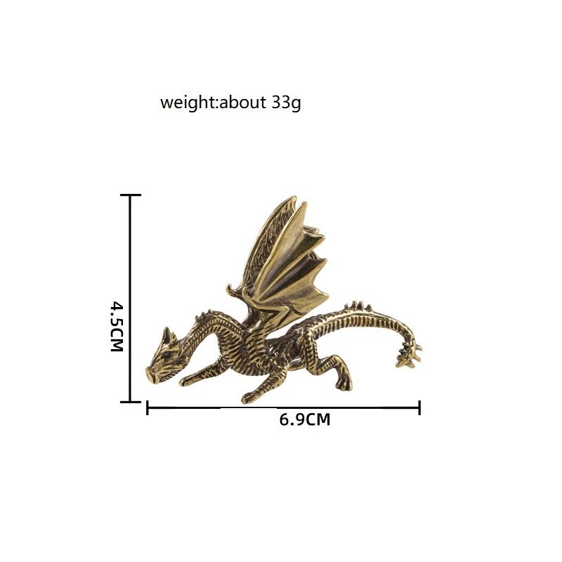 Messing Böser Drachenlord Dämonischer Drache Desktop Miniaturen Figuren Drachen Miniaturfiguren Desktop Kriegsspiel Schach Statuen Geschenke