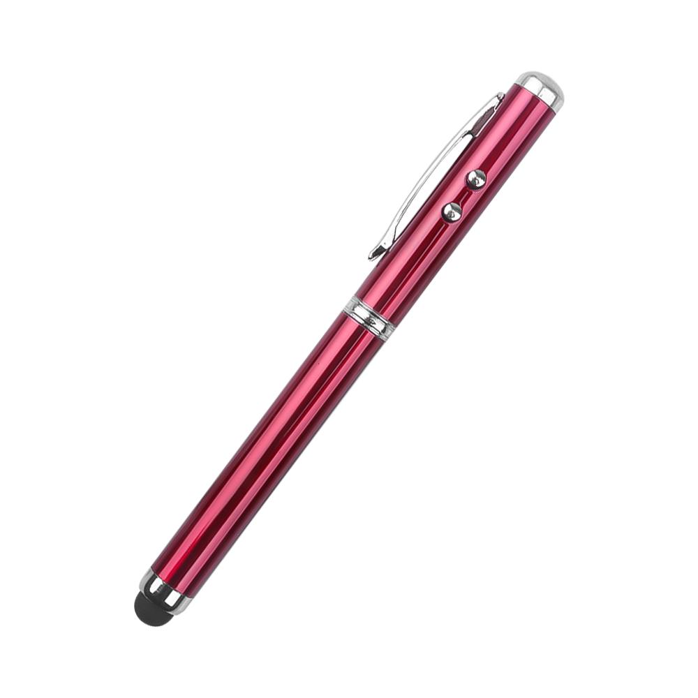 Weiche Gummispitze Touchscreen Stylus Stift LED Laser Pointer Ball Kapazitiver Stylus Bleistift Für Smart Handy Tablet PC rot