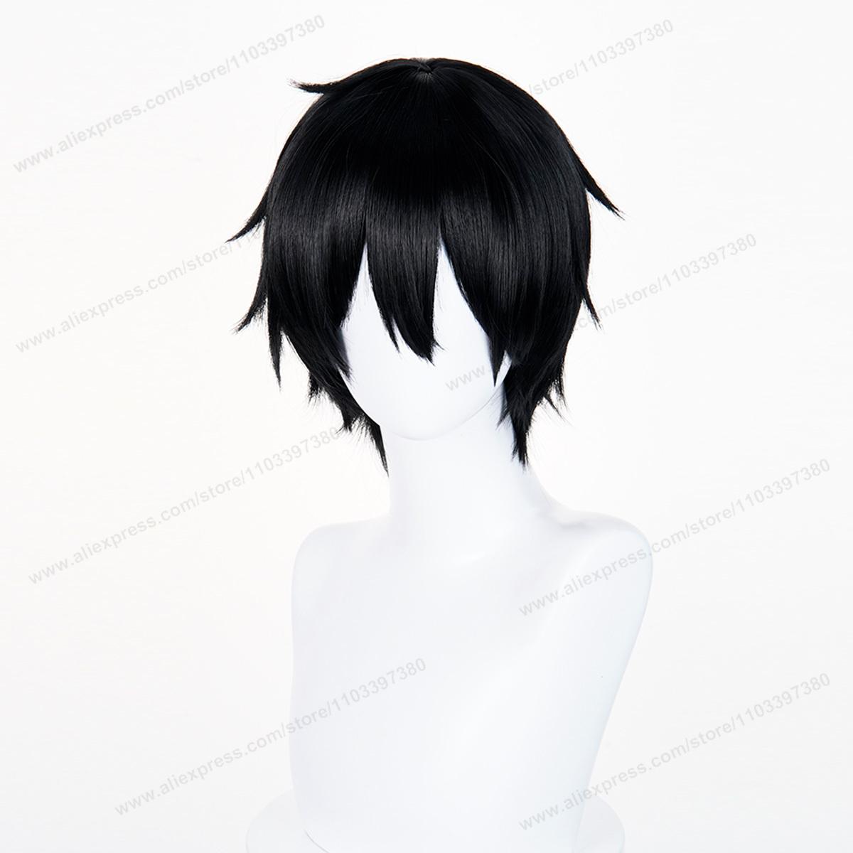 Kirit Yuuki Asuna Cosplay Perücke Mann Frau Haare Anime Kirigaya Kazuto Cosplay Perücke Halloween Hitzebeständig Synthetische Perücken black