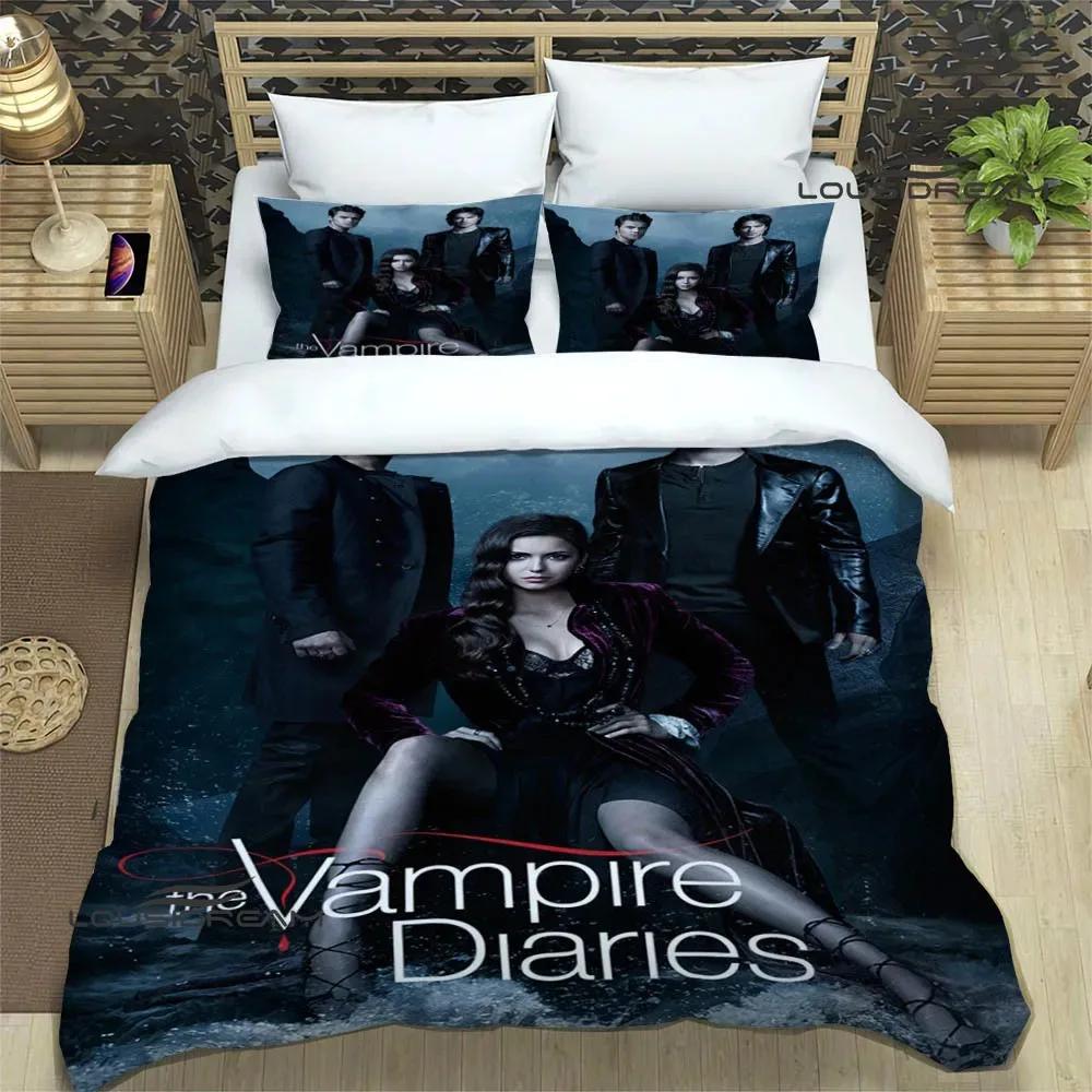 The Vampire Diaries Damon Salvatore Bettwäsche-Sets exquisites Bettwaren-Set Bettbezug Bettdecke Bettwäsche Geburtstagsgeschenk EU Single(135*200cm)3pcs