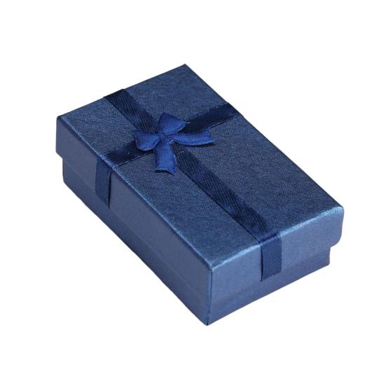 Dekorative, leichte, langlebige, feine Verarbeitung, schöne, visuelle Schmuck-Geschenkbox, Schmuck-Organizer dunkelblaue