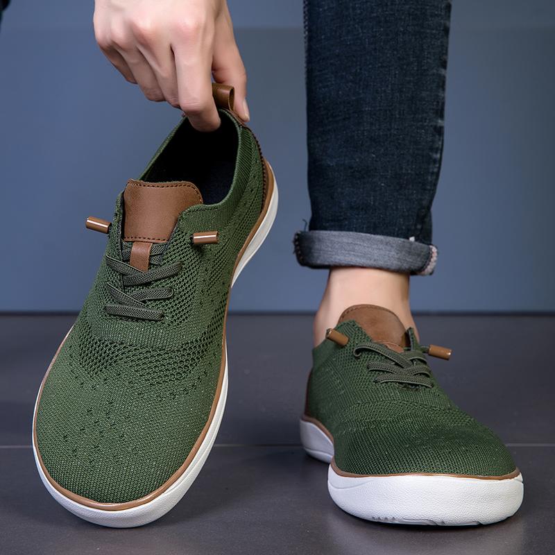 Breite Herrenschuhe, große Freizeitschuhe, geeignet für Menschen mit dicken Füßen, breite Füße, weiche und leichte Wanderschuhe 42 grün