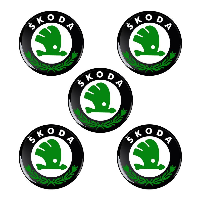 2/5/10 Stück 14MM Fernbedienungs-Autoschlüssel-Aufkleber Emblem Zubehör für Skoda S Skoda Kodiaq Fabia Kamiq Karoq Octavia 3 A5 A7 Scala R Zubehör 5pcs