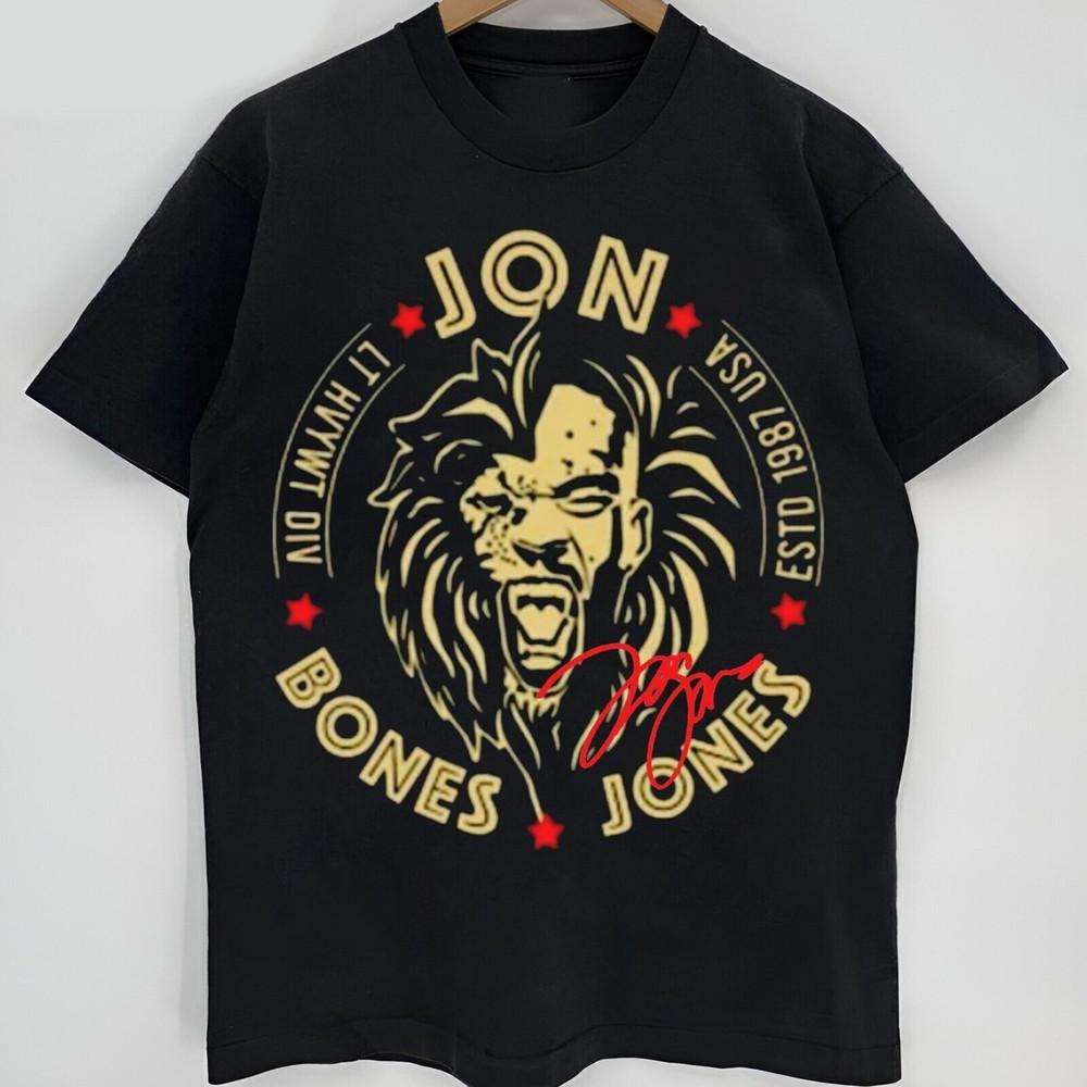 Neues Jon Jones Shirt Klassisches Herren-T-Shirt Alle Größen Unisex-T-Shirt - Sommer Baumwolle Grafik-T-Shirt für Herren 5XL bunt