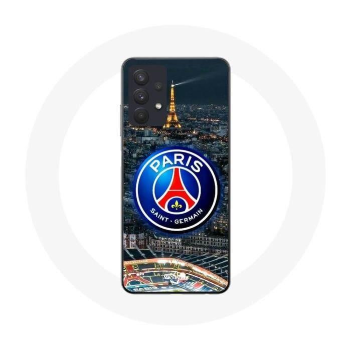 Hülle für Samsung Galaxy A32 4G PSG Logo Stadion Nacht Eiffelturm schwarz