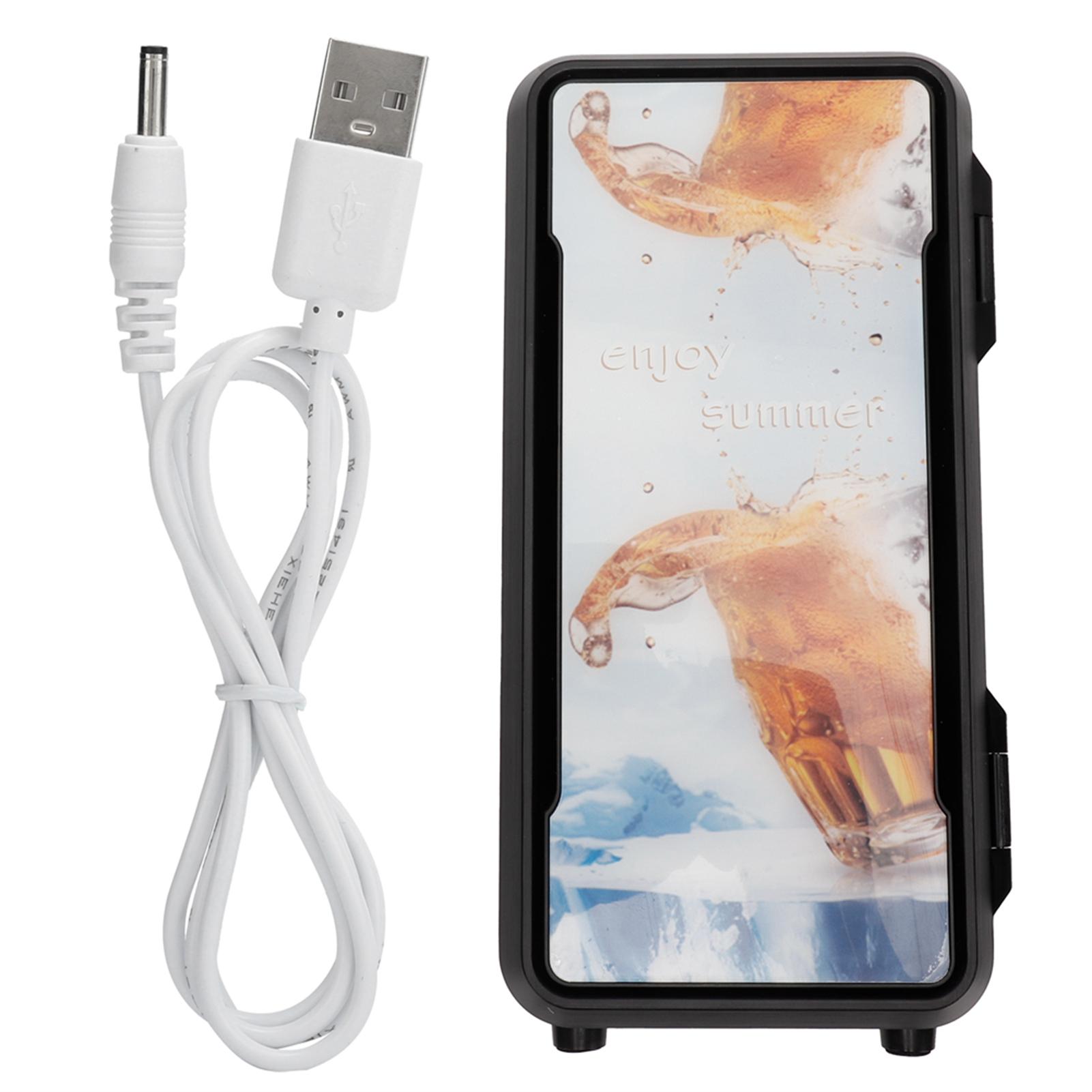 Mini-Kühlschrank, USB, schnelle Kühlung, elektrischer Kühlschrank, Kühler, Wärmer für Kosmetik, Getränke, Schwarz, 18 W