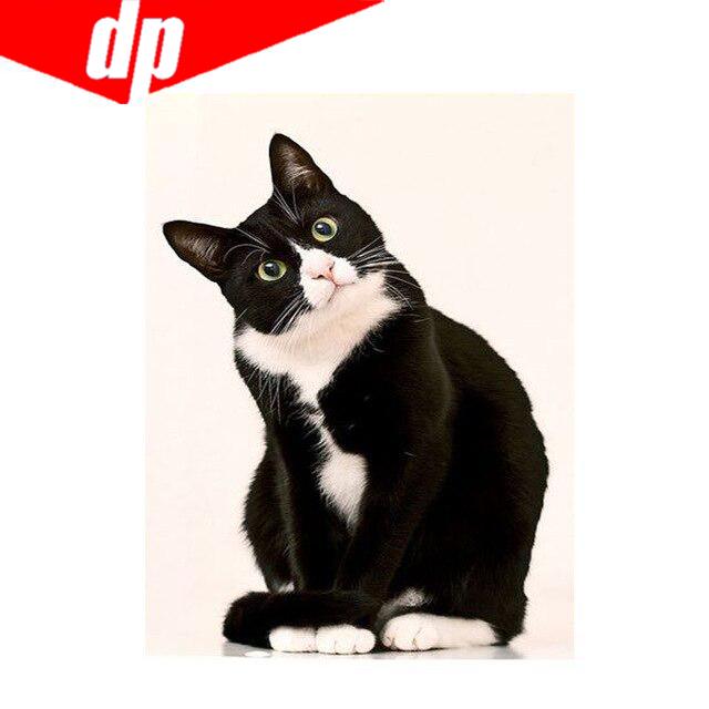 Katze Diamant Stickerei 5D DIY Diamant Malerei Kreuzstich Bild voller runder Diamant 20X30