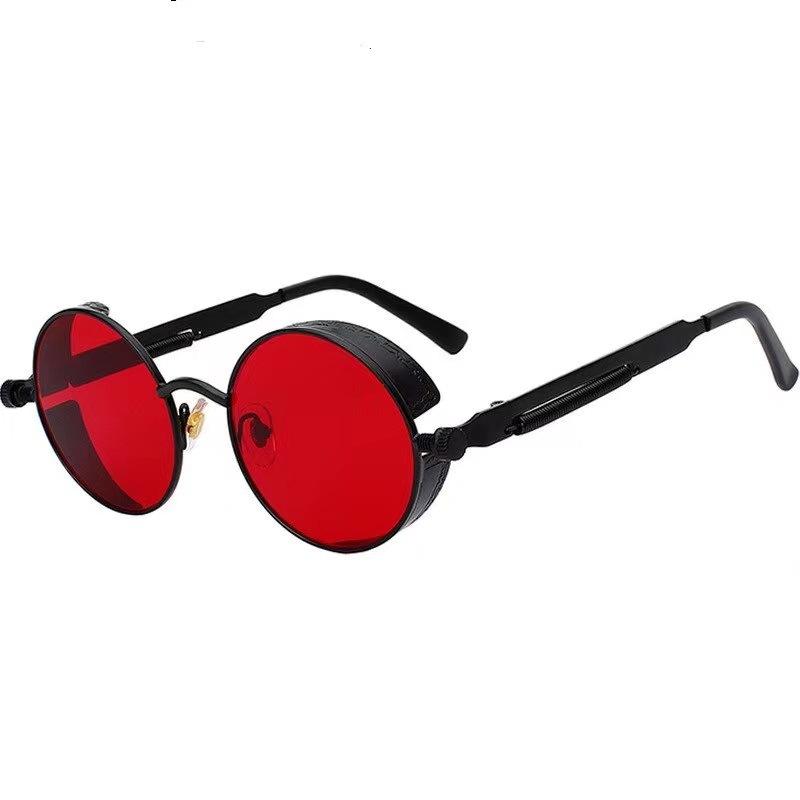 Metall Steampunk Sonnenbrille Männer Frauen Mode Runde Brille Marke Designer Vintage Sonnenbrille Hohe Qualität Oculos De Sol