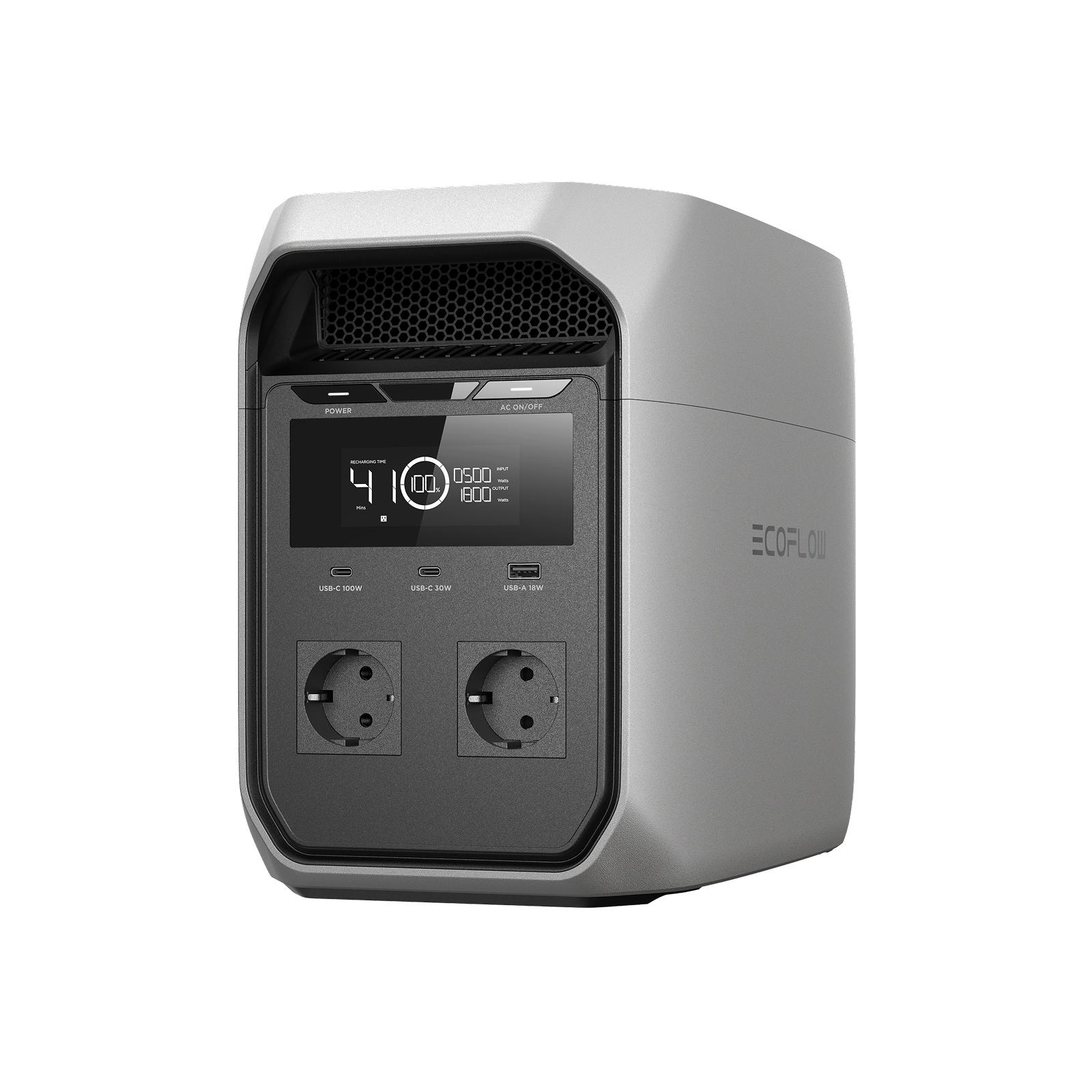 EcoFlow DELTA 3 Classic (1024 Wh) Tragbare Powerstation, 1800W Leistungsstarker Ausgang, 0–80% in nur 45 Minuten, 10ms USV, LFP-Zellen
