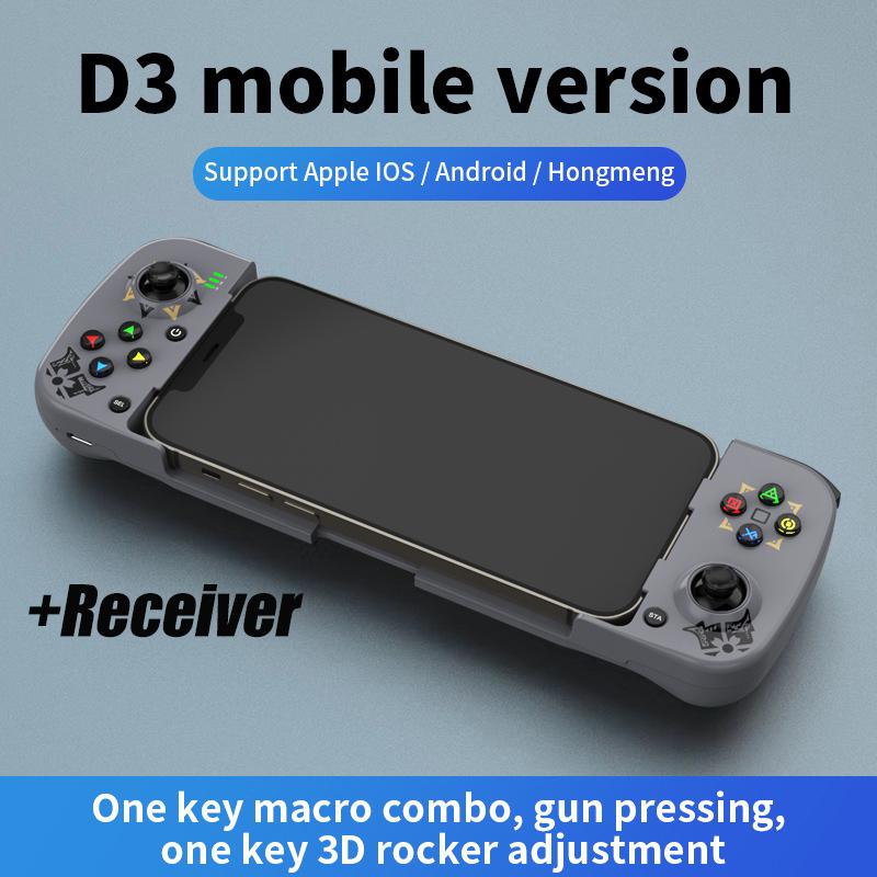 VAORLO Wireless Gamepad Bluetooth-kompatibel Typ-C Gaming Controller Tragbare Joystick Gamepads Für PS4 IOS Android/schalter PC Grey+receiver