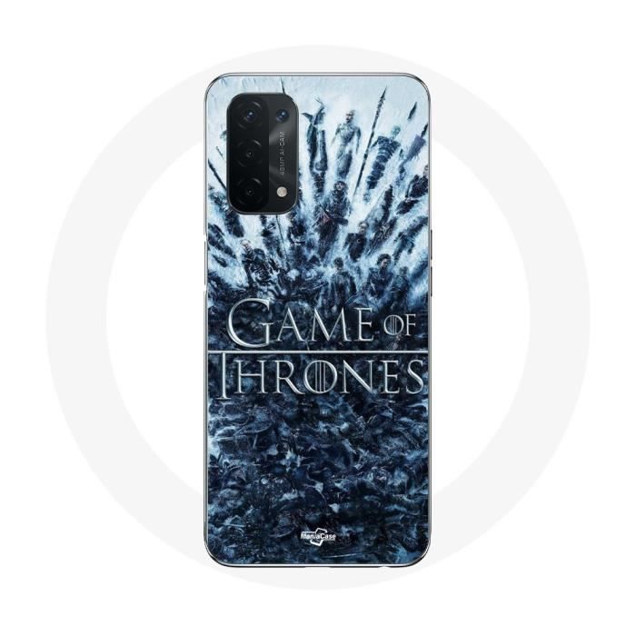 Hülle für Oppo A54 5G Game of Thrones Staffel 8 Folge 1 Game of Thrones Charaktere Logo Grau schwarz