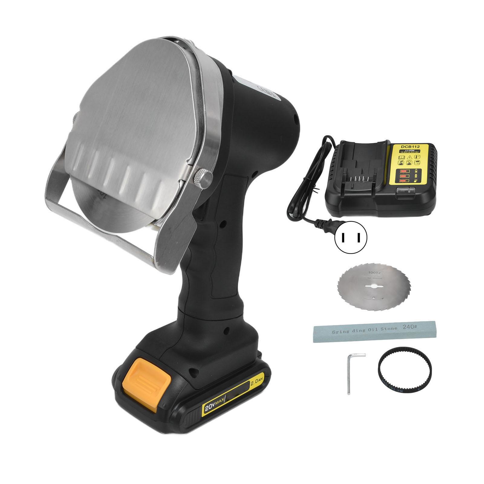 Elektrisches Kebabmesser Kabellos Shawarma Döner Kebab Messer für Restaurant Barbecue 100?240 V US-Stecker
