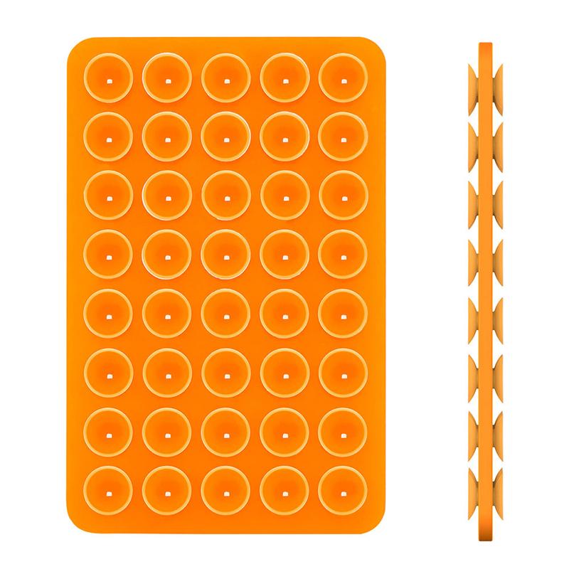 1 Stück selbstklebendes Saugnapf-Pad mit Rückseite für festes Pad, 40, doppelseitiges Silikon-Saugnapf für Handy-Befestigung, Saugnapf orange