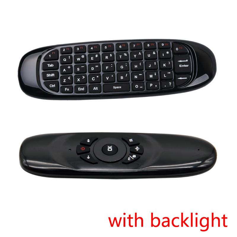 2,4G Drahtlose Tastatur Flugmaus Tastatur Mini-Tastatur mit IR-Lernen für PC Projektor TV-Box Laptop with backlight