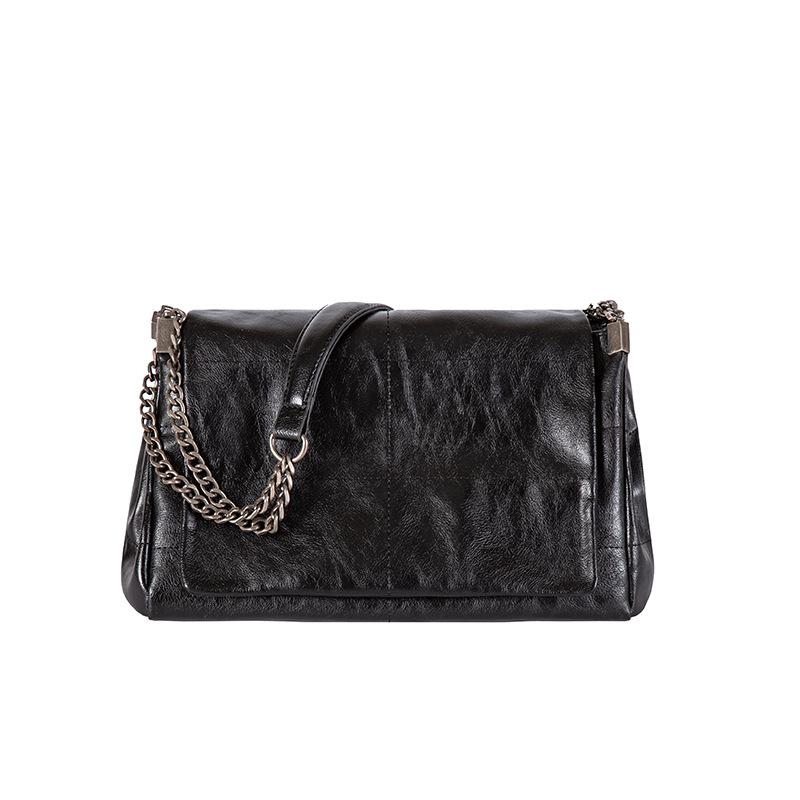 Fashion Bag Damen 2024 Kleine Umhängetasche mit Ketten Sommer Handtaschen und Geldbörse Unterarm Clutch Geldbörse Damen Strand Abendtasche schwarz