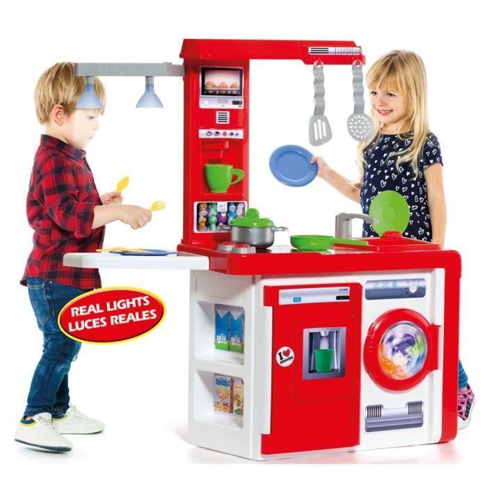 Kinderküche - MOLTO - Molto Küche mit Lampe - Rot - Gemischt - Ab 3 Jahren weiß